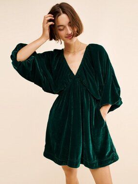 Free People Portia Velvet Mini Dress NWOT